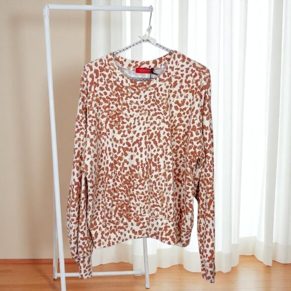 n:Philanthropy GG Soledad Sweatshirt & Shorts Set Camel Animal Smudge - Picture 8 of 11